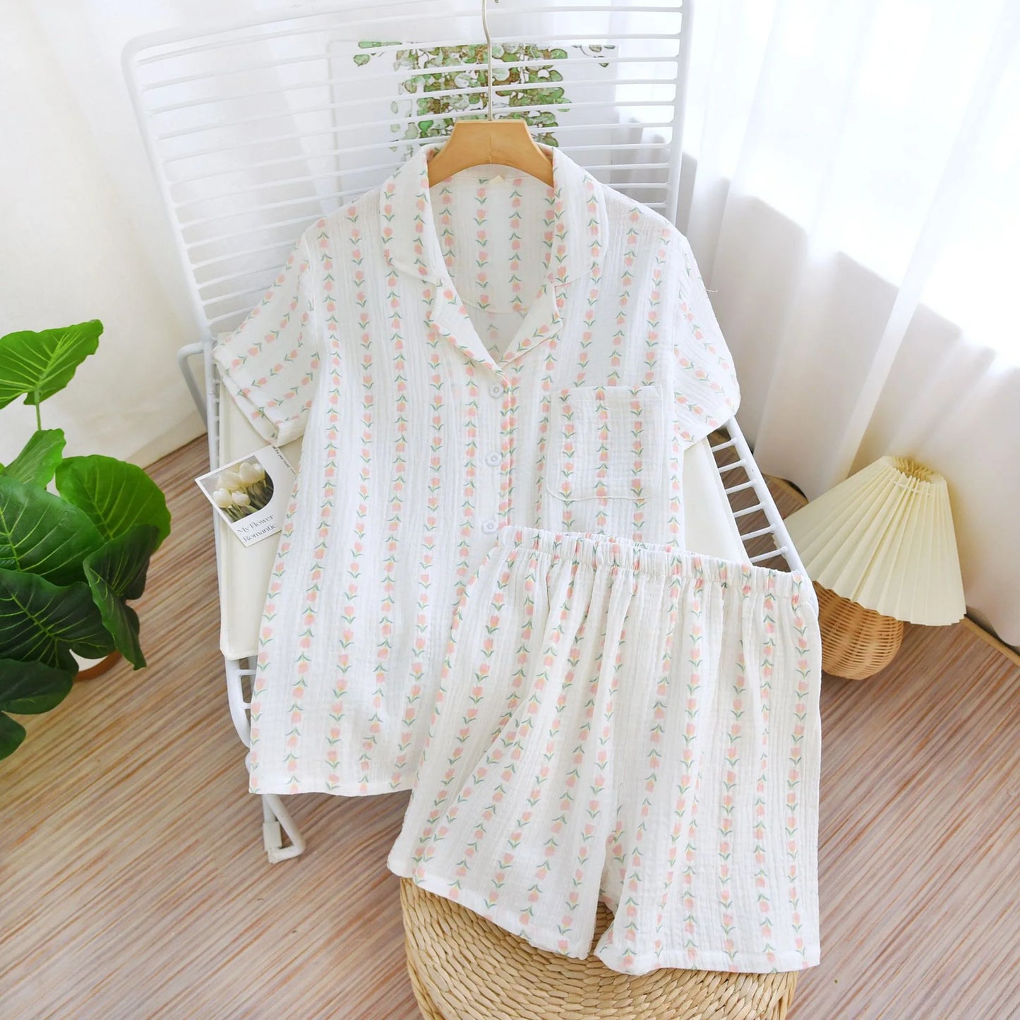 Floral cotton short pjs