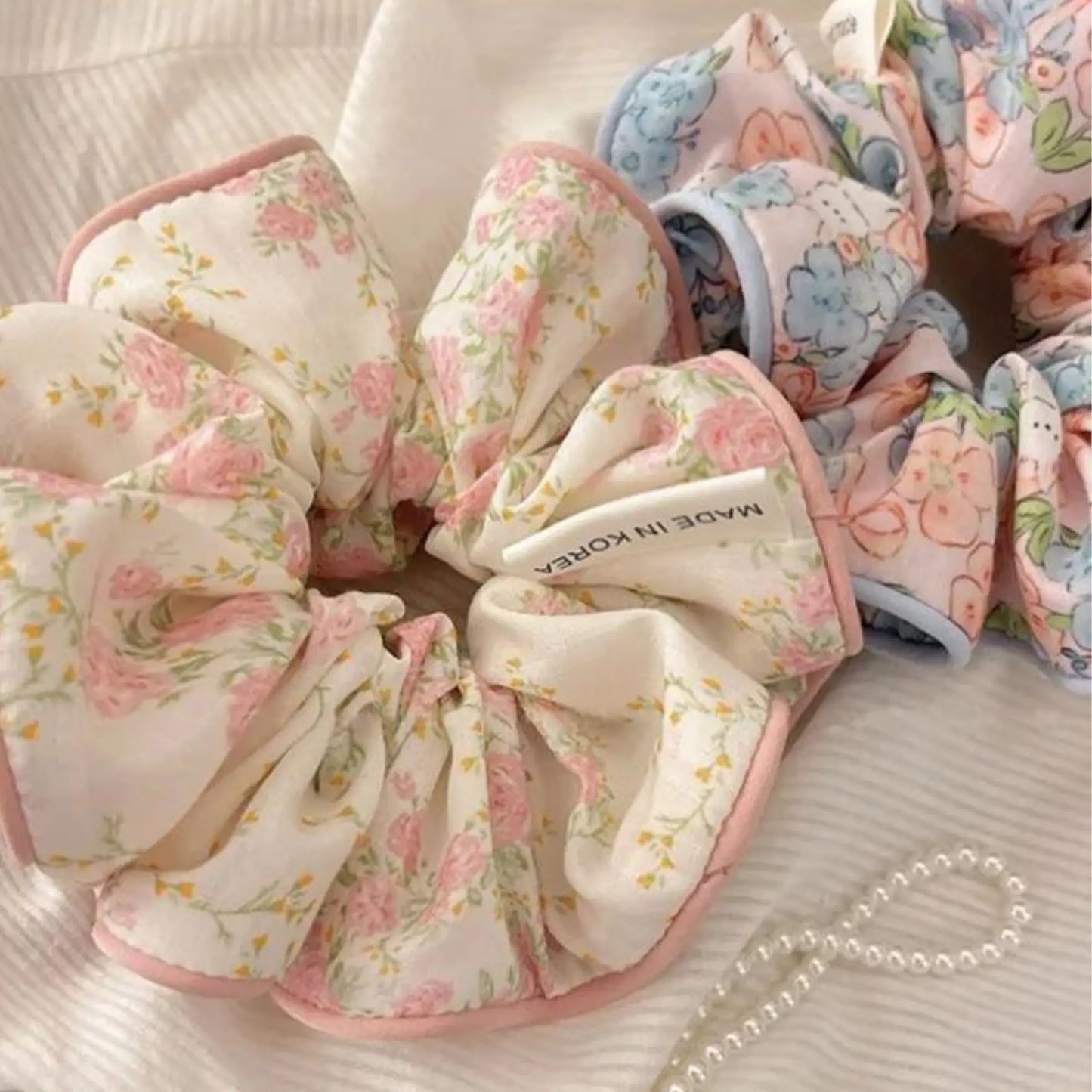 Cotton Floral Scrunchie CreativeFemininity