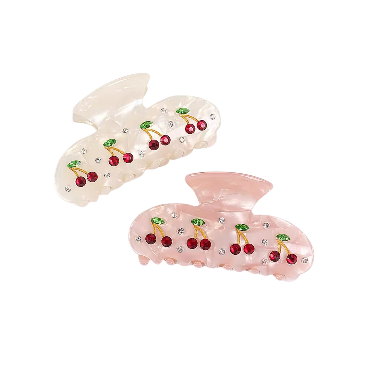 Cherry Diamanté Claw Clip