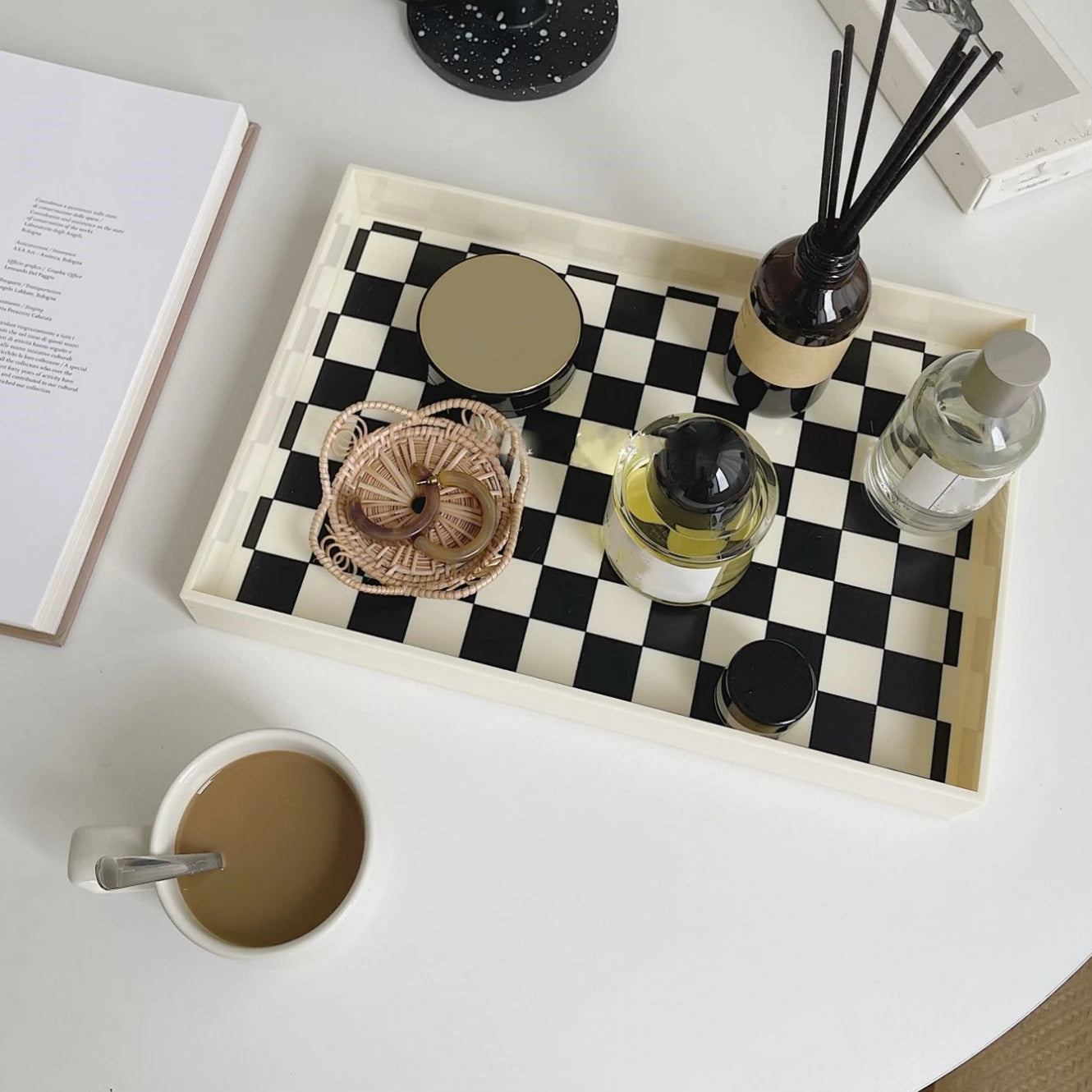 Checkerboard Coffee Table Tray