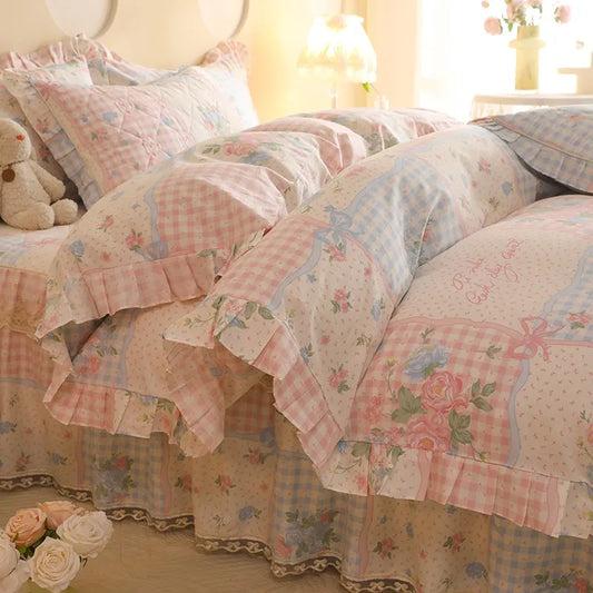 coquette patchwork duvet cover
