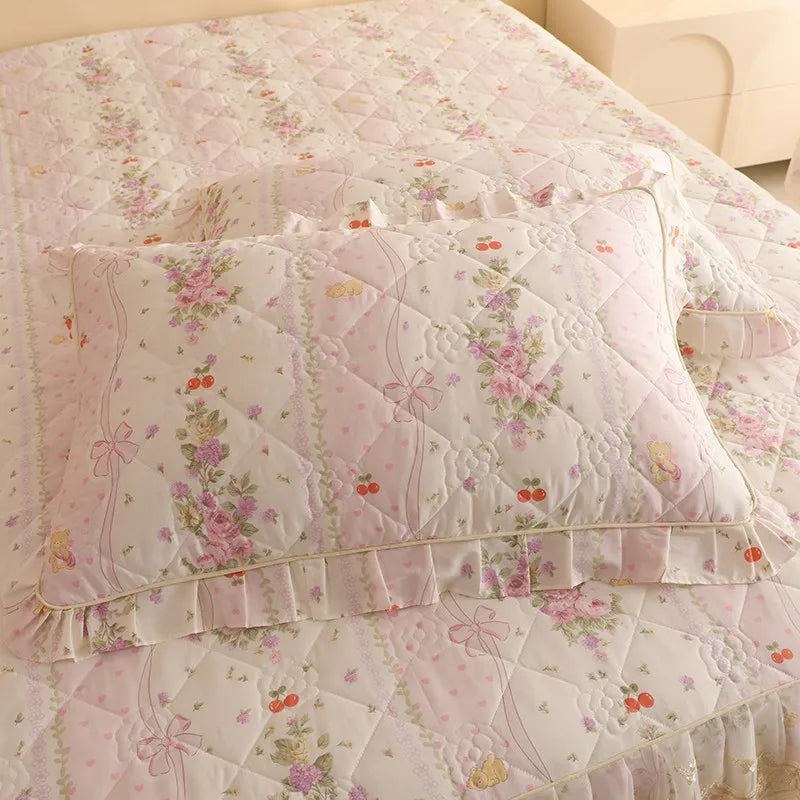 pink bow frilly pillowcases