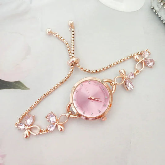 pink rose gold jewellery watch