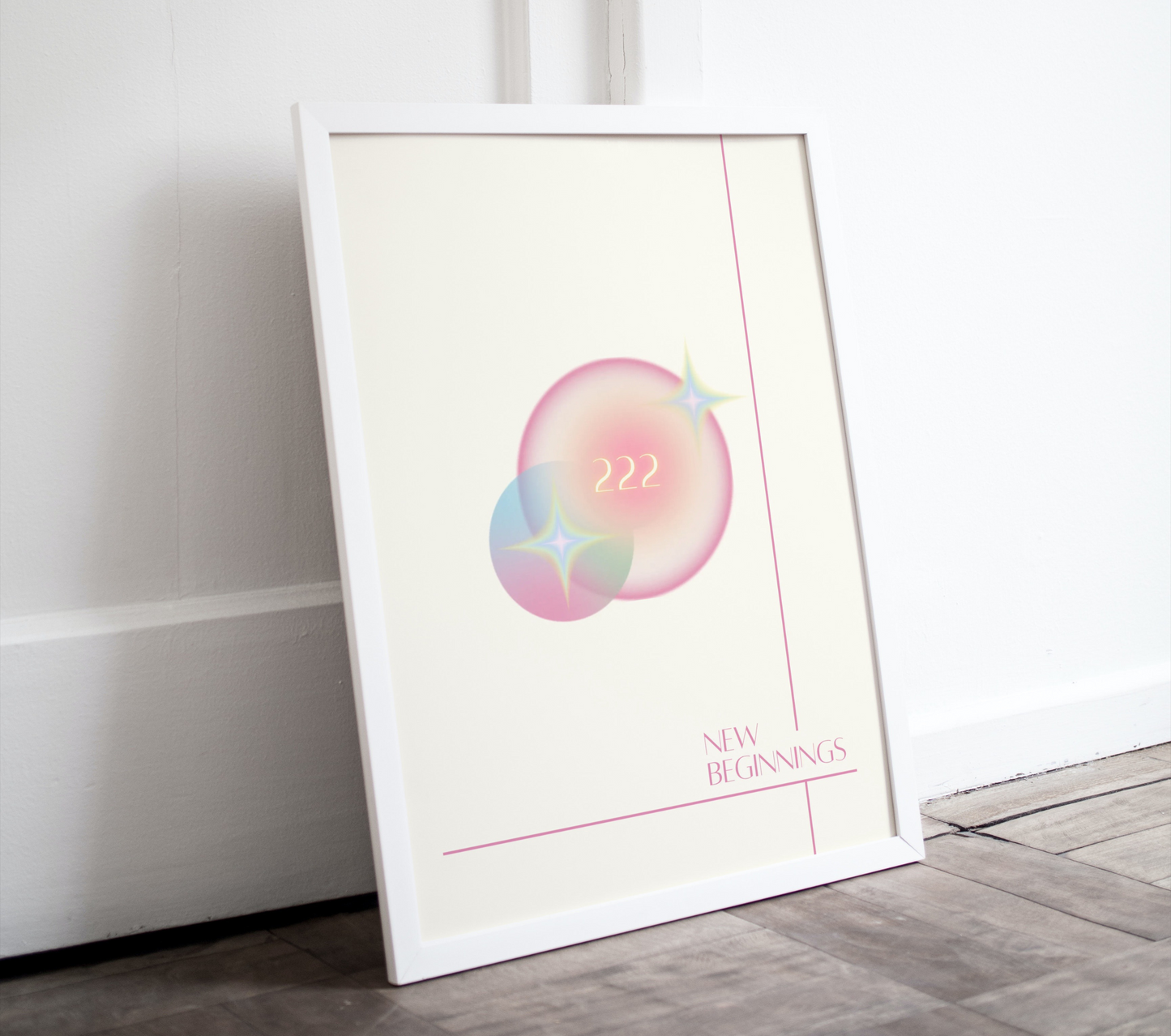 222 Angel Number Wall Art Print