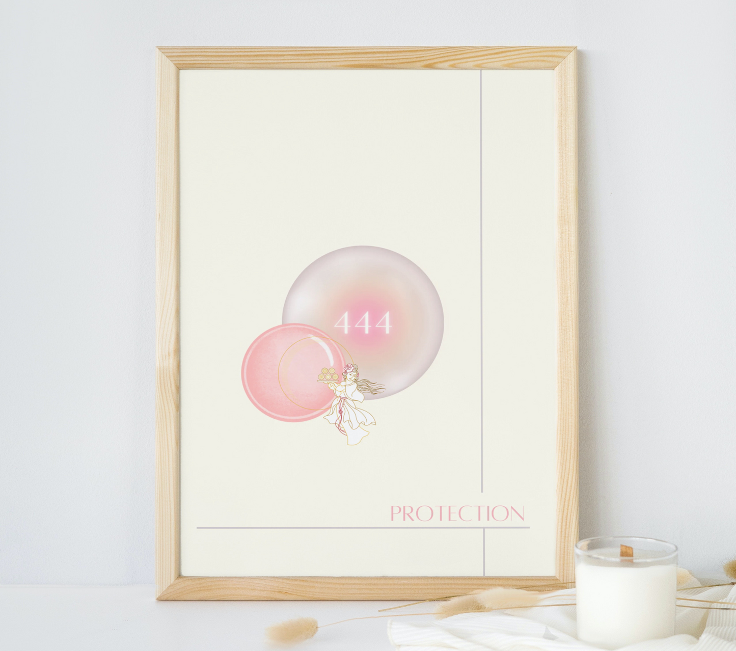 444 Angel Number Wall Art Print