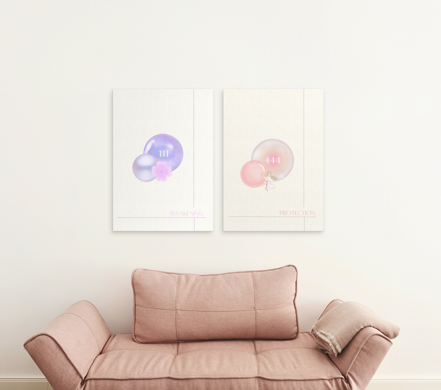 444 Angel Number Wall Art Print