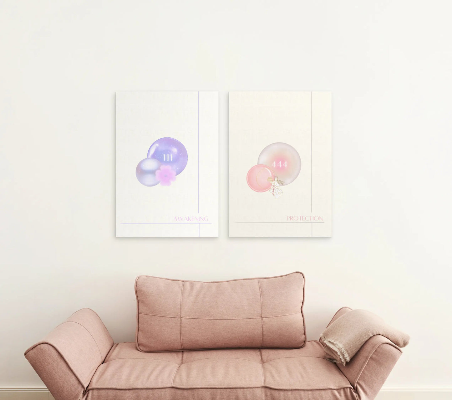 444 Angel Number Wall Art Print CreativeFemininity