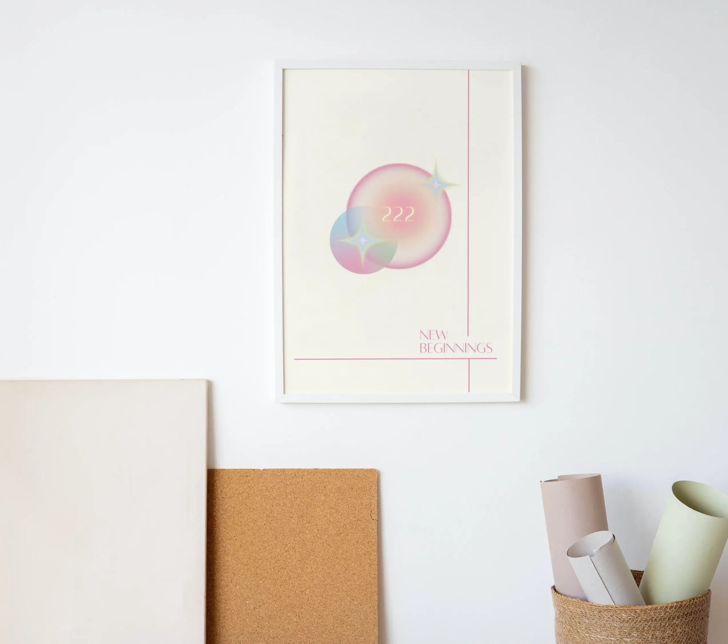 222 Angel Number Wall Art Print CreativeFemininity