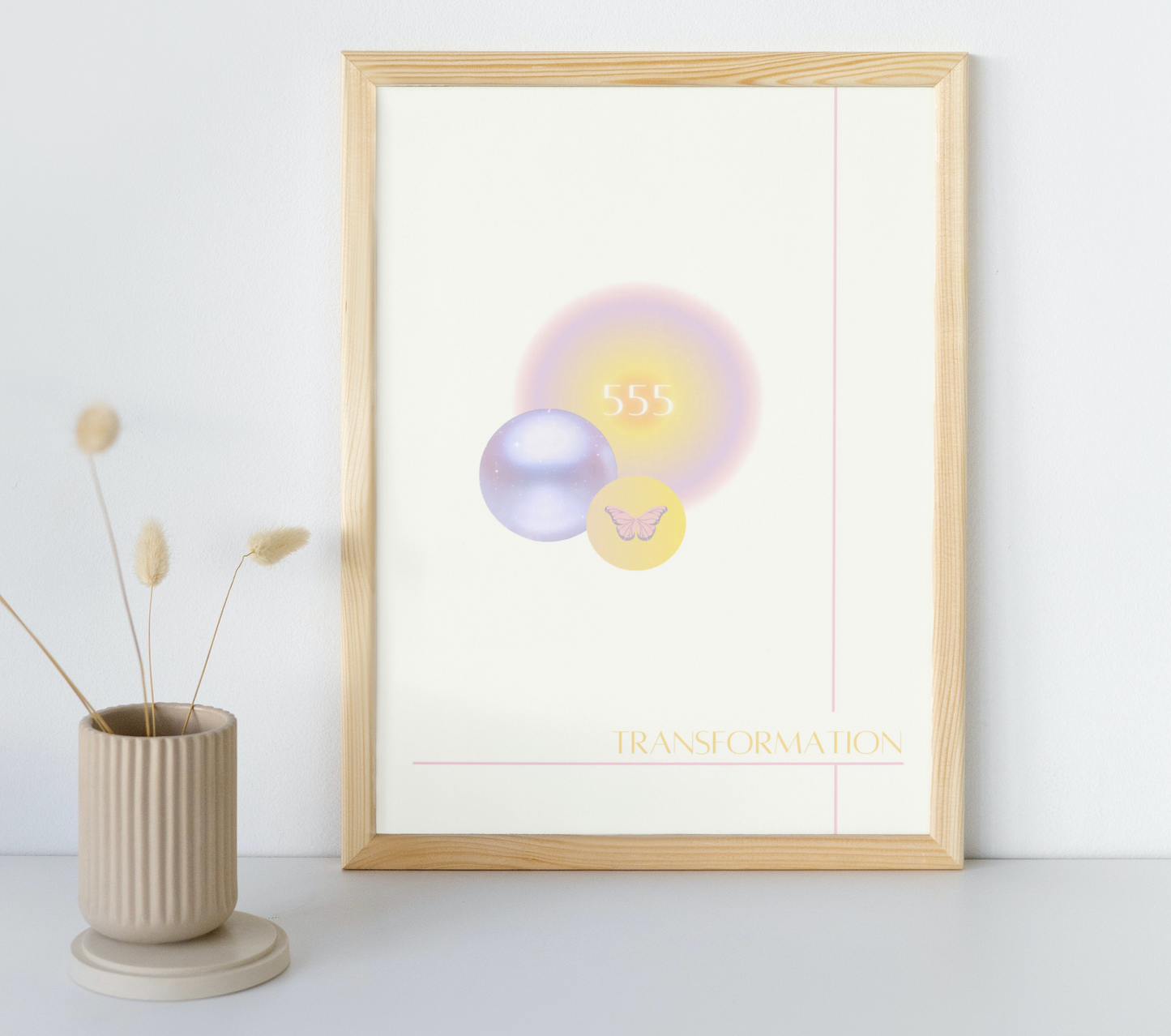 555 Angel Number Wall Art Print