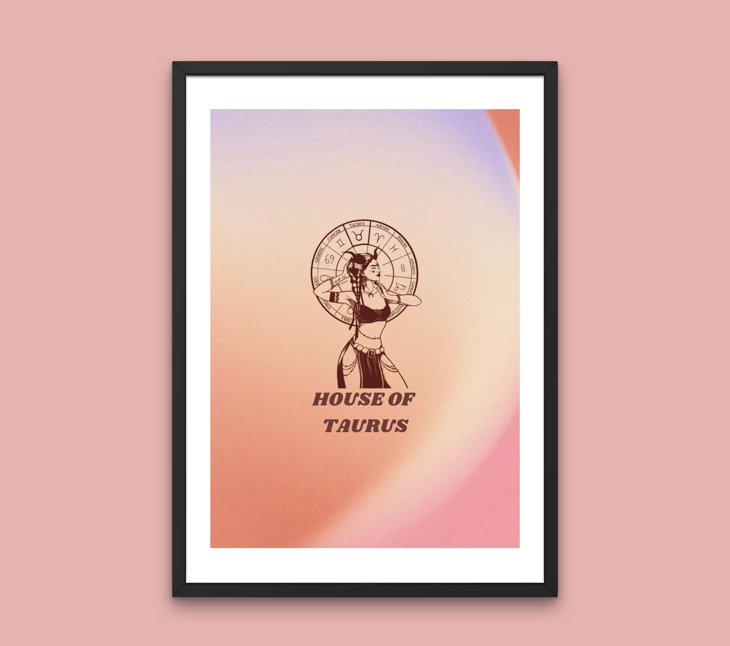 House Of Taurus Zodiac Wall Art Print