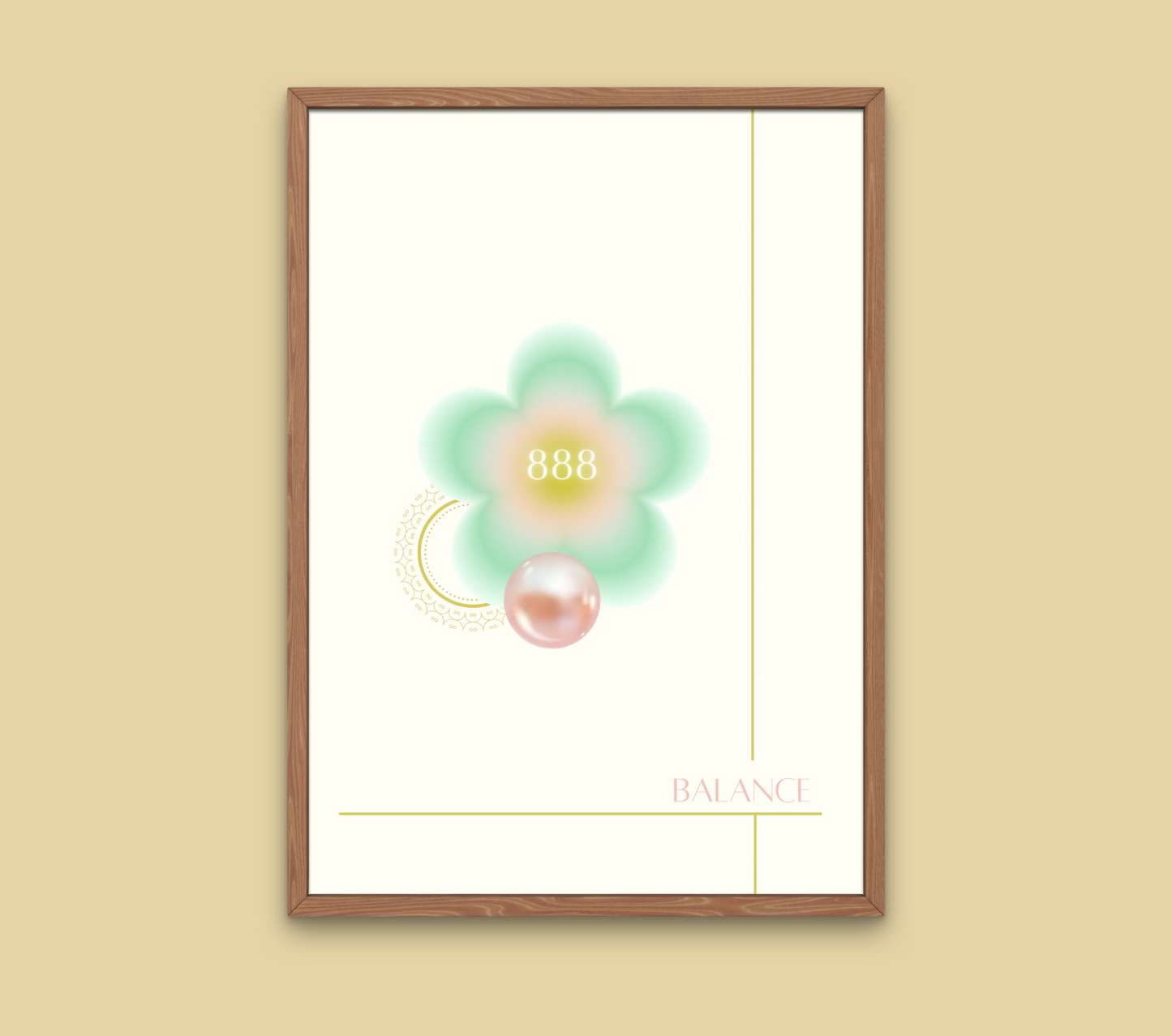 888 Angel Number Wall Art Print
