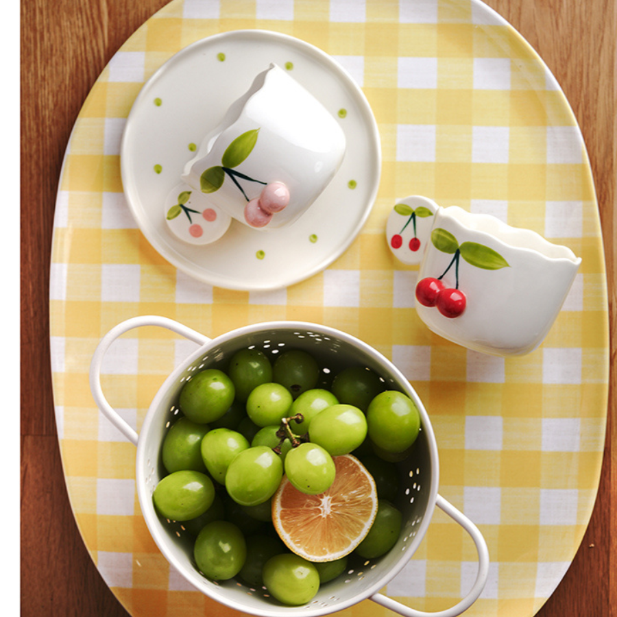 kawaii cottage mug and saucer set