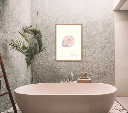 222 Angel Number Wall Art Print CreativeFemininity