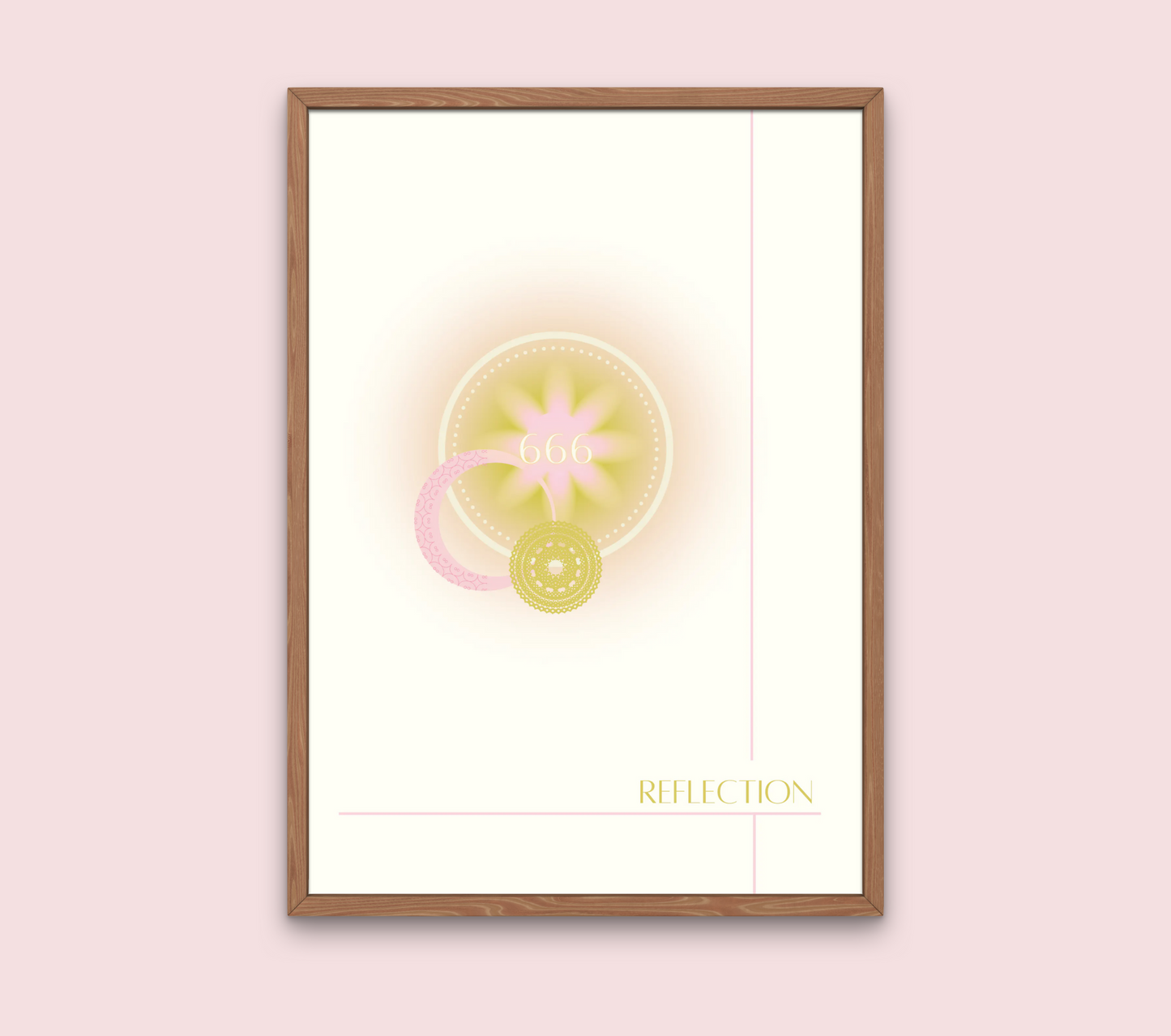666 angel number wall art