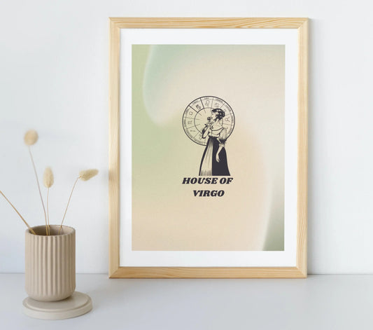 House Of Virgo Zodiac Wall Art Print CreativeFemininity