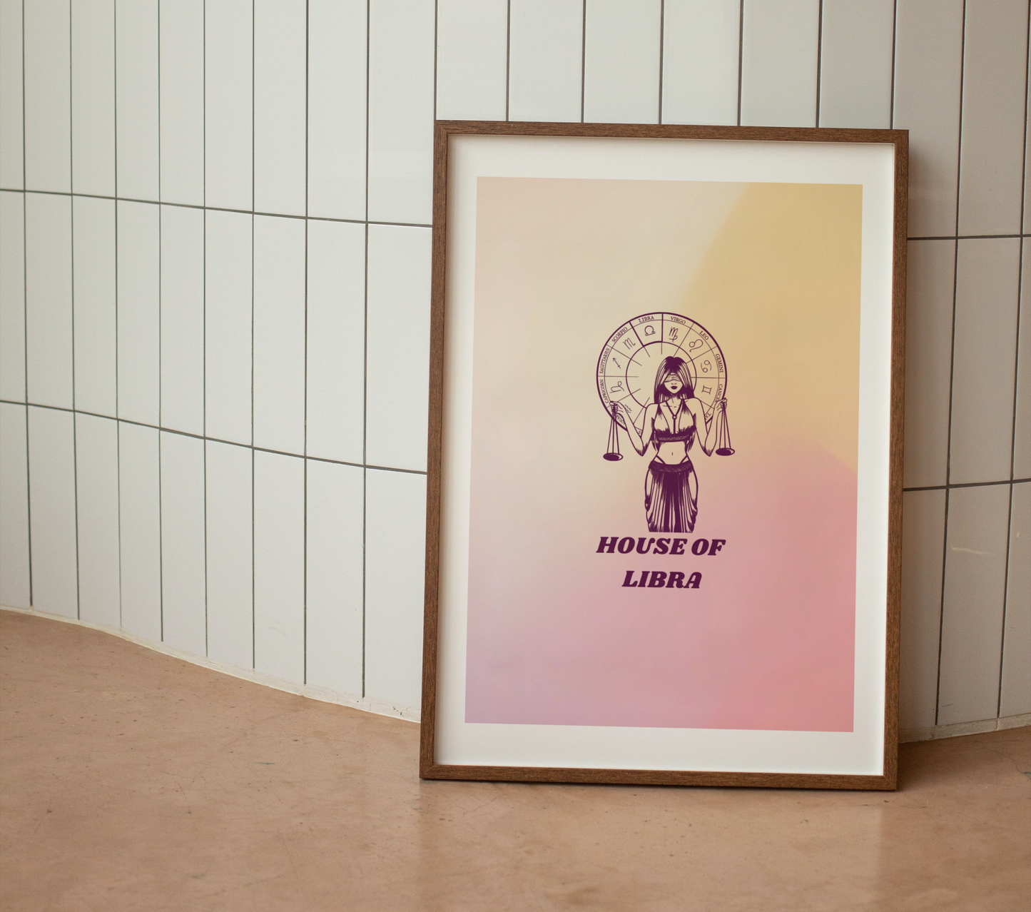 House Of Libra Zodiac Wall Art Print