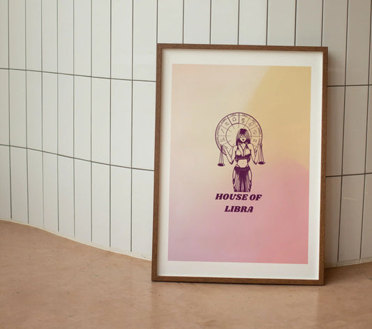 House Of Libra Zodiac Wall Art Print CreativeFemininity