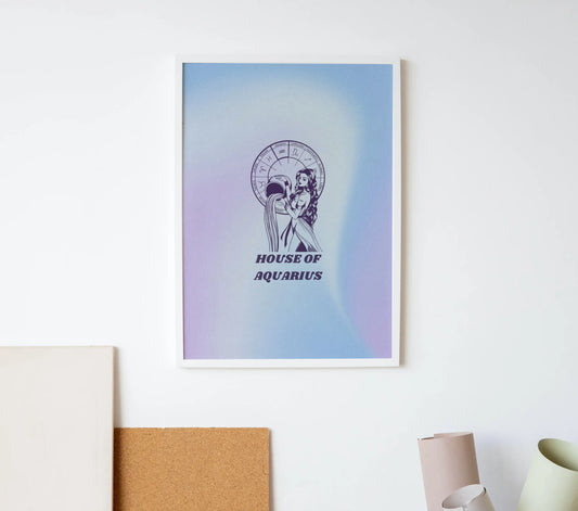 House Of Aquarius Zodiac Wall Art Print CreativeFemininity