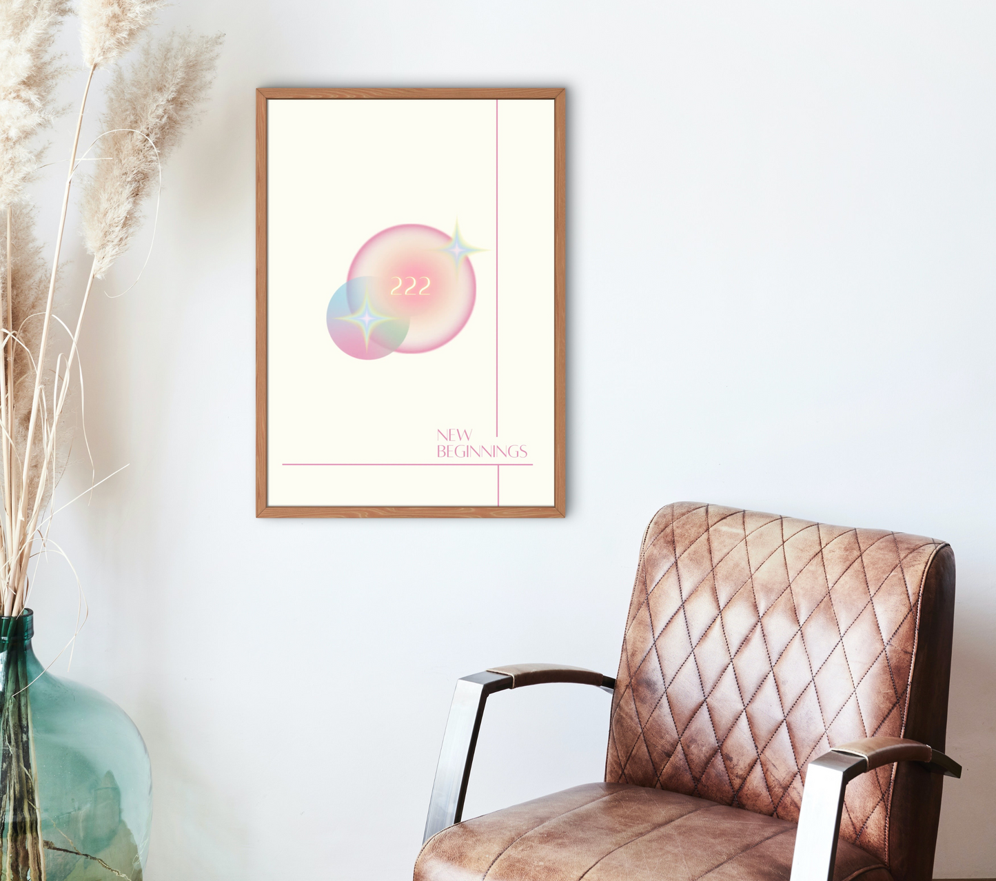 222 Angel Number Wall Art Print