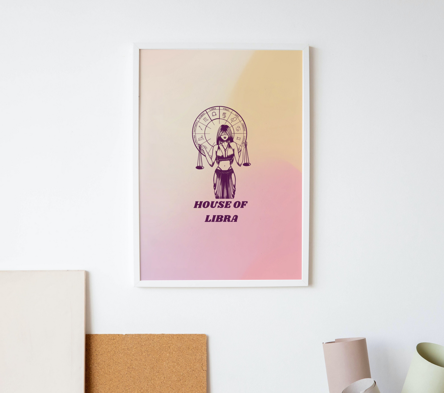 House Of Libra Zodiac Wall Art Print