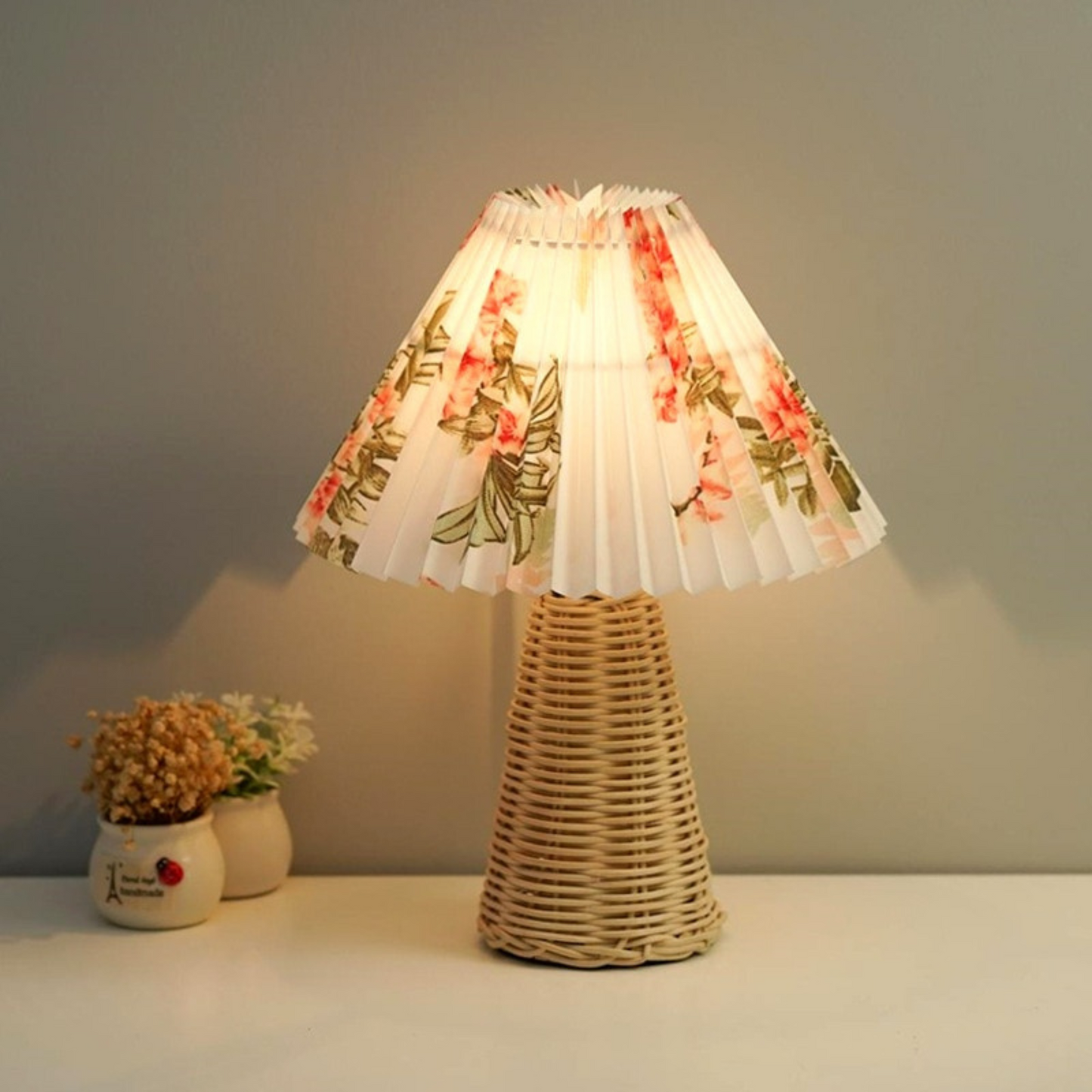 Vintage Japanese Rattan Lamp