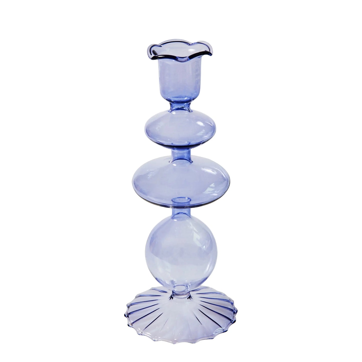 Lilac Clear Glass Vase & Candle Holder CreativeFemininity