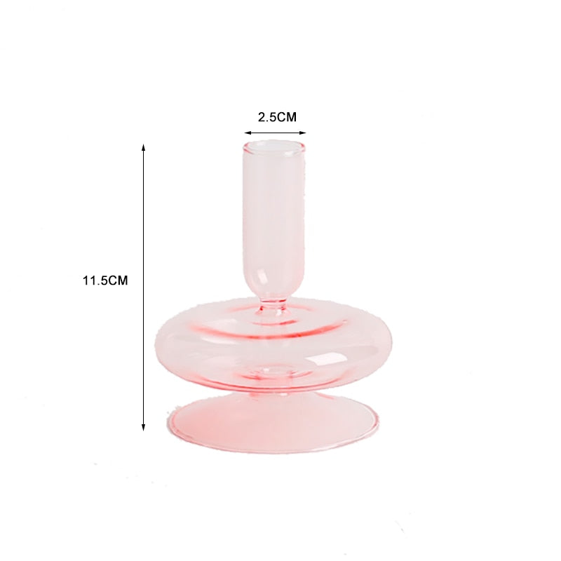 Romantic Purple Bougeoir Glass Candle Holder