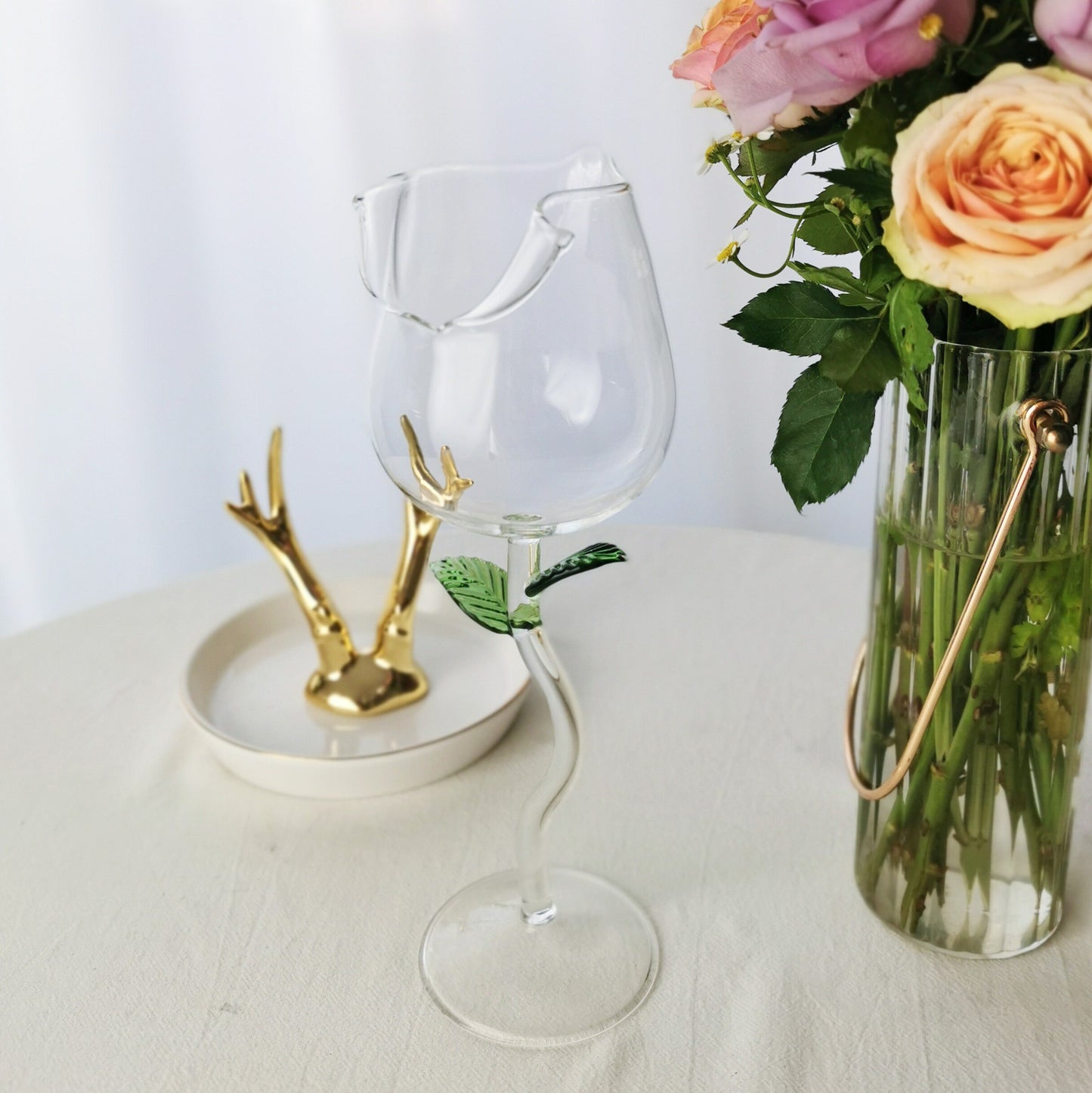 Rose Shape Wine Glass