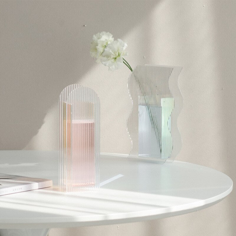 stylish iridescent vase