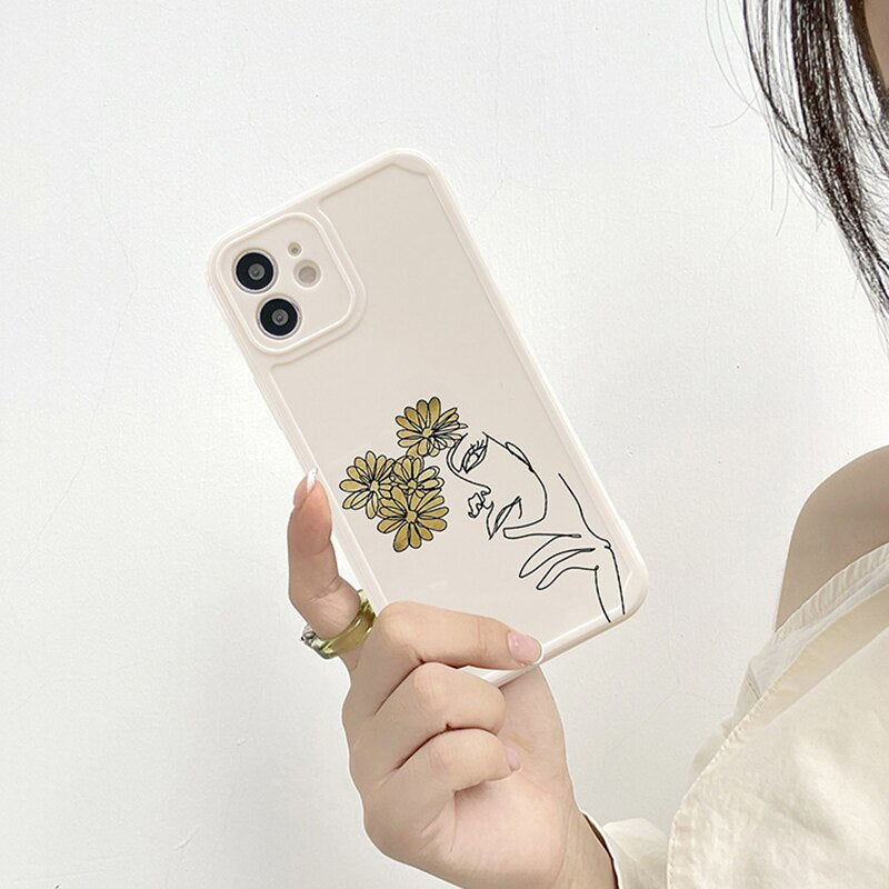 Abstract Feminine Figure iPhone Case