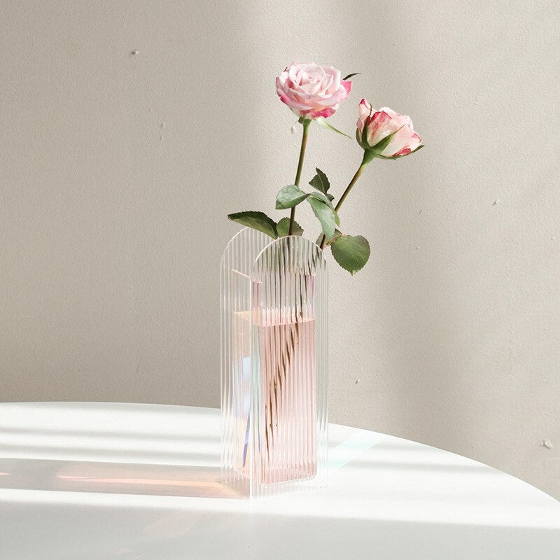acrylic long arched vase