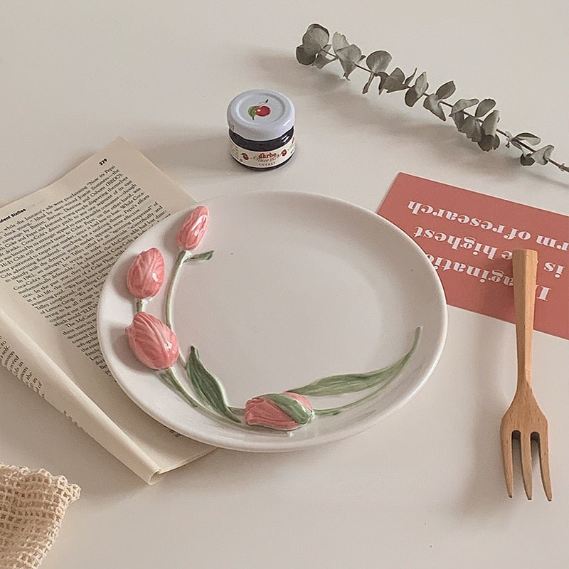 3d flower plate