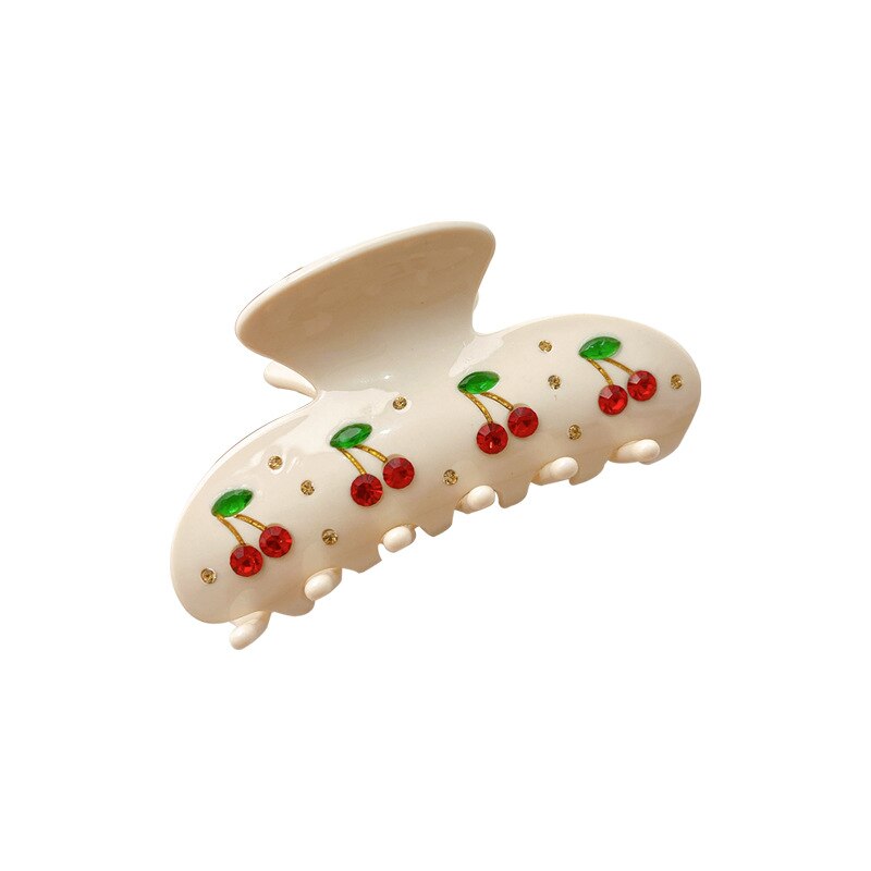 Cherry Diamanté Claw Clip