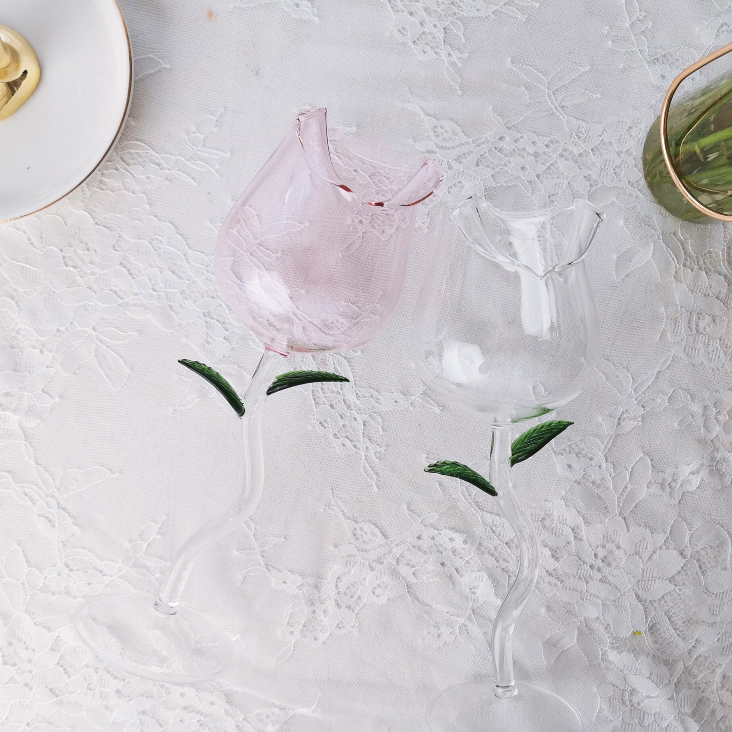 Rose Shape Wine Glass