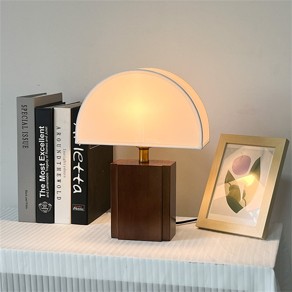 dark wooden retro lamp