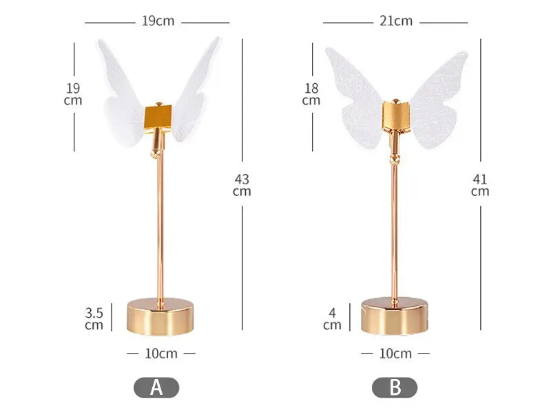 Gold Butterfly LED Table Lamp CreativeFemininity