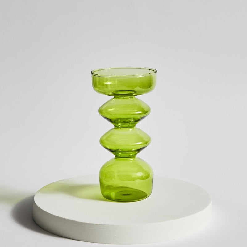 Green Tier Vase & Candle Holder