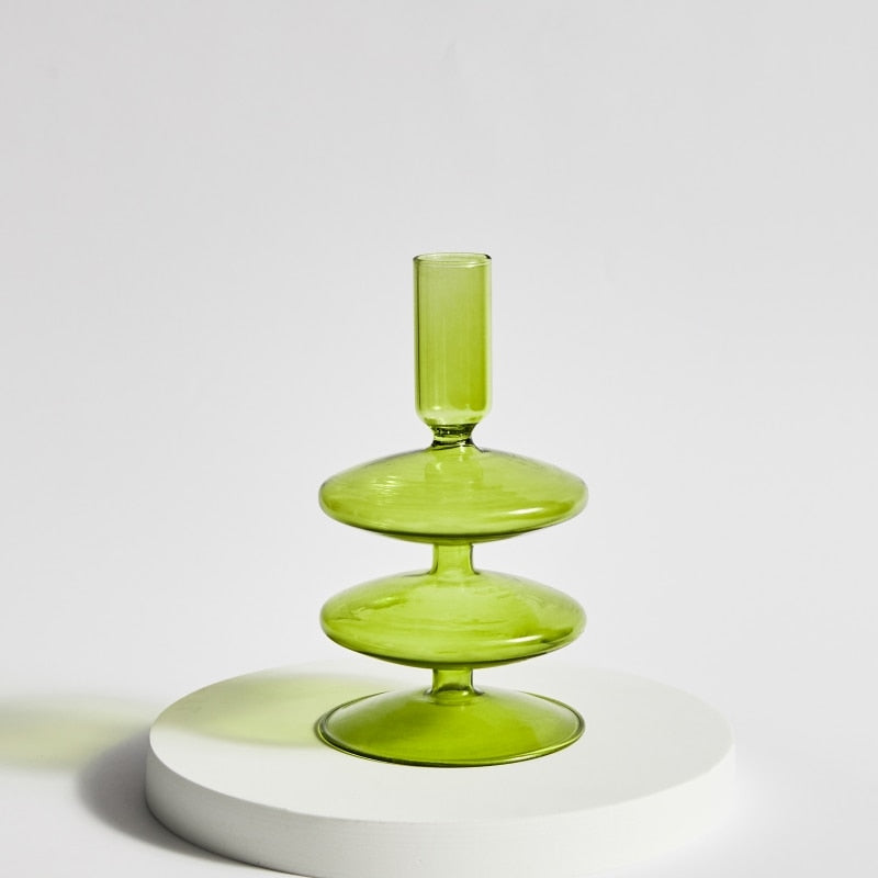 Green Tier Vase & Candle Holder
