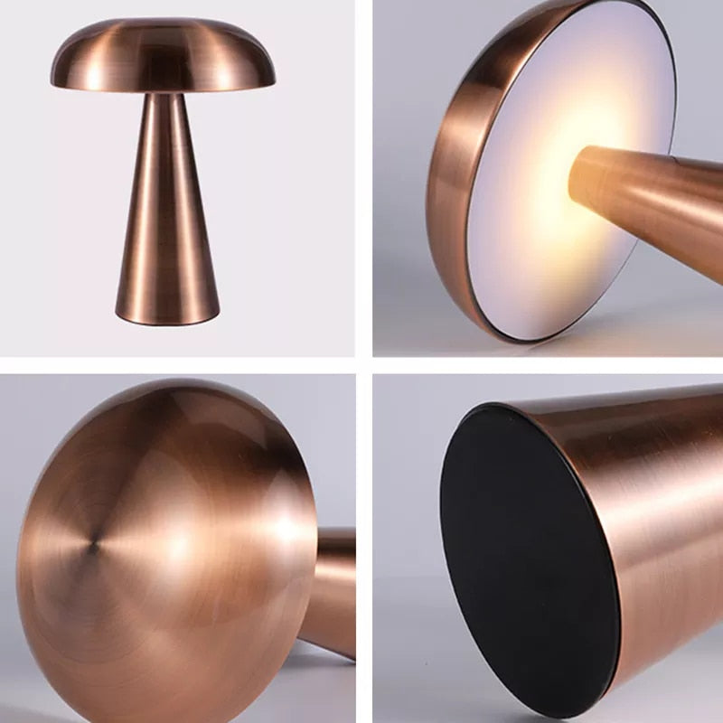Opulent Mushroom Lamp - Gold/Copper/Silver