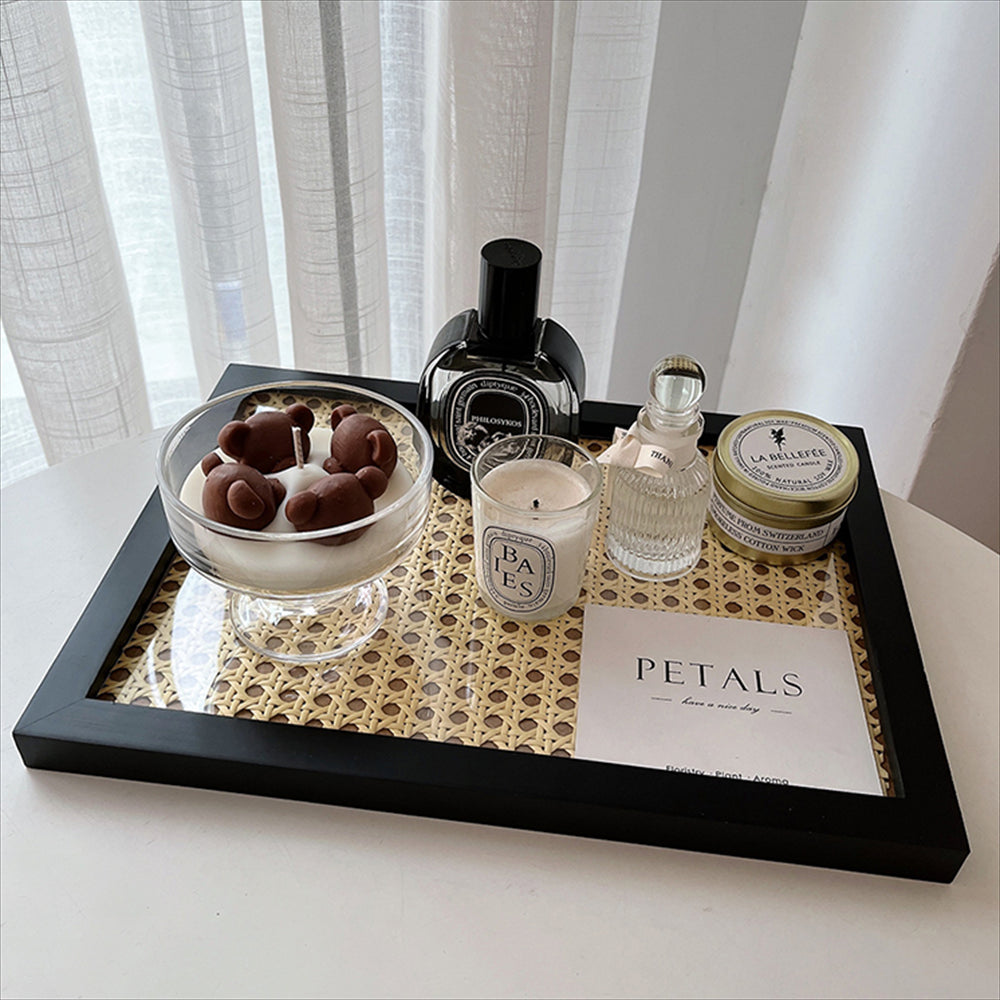 Japanese Rattan Decorative Tray