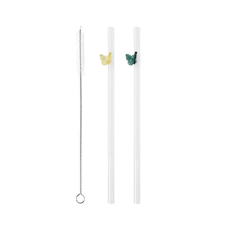 Glass Butterfly Birthday Straws CreativeFemininity