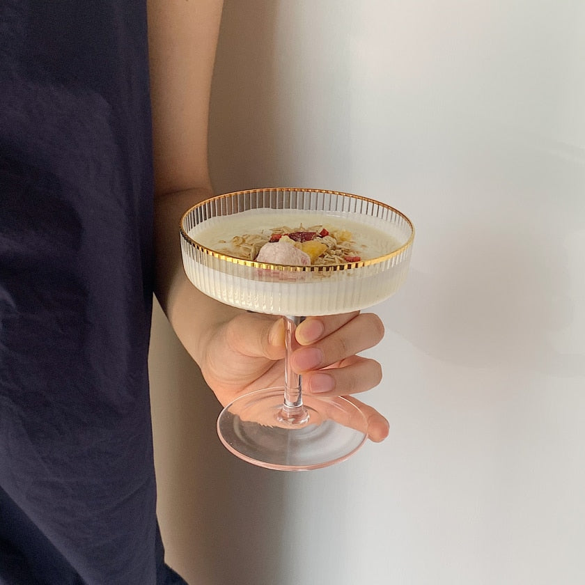 Gold Art Deco Champagne Coupe