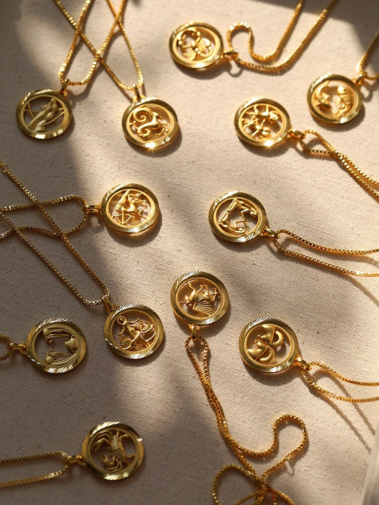 18K Gold Constellation Pendant Necklace