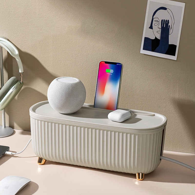 white hidden storage box