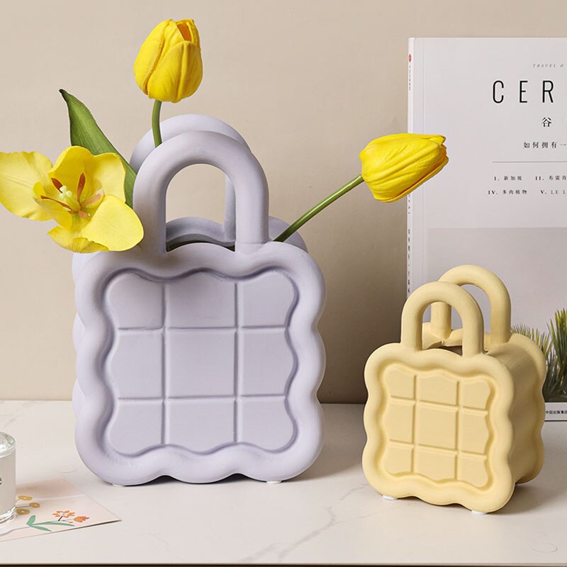 ceramic handbag shape vase