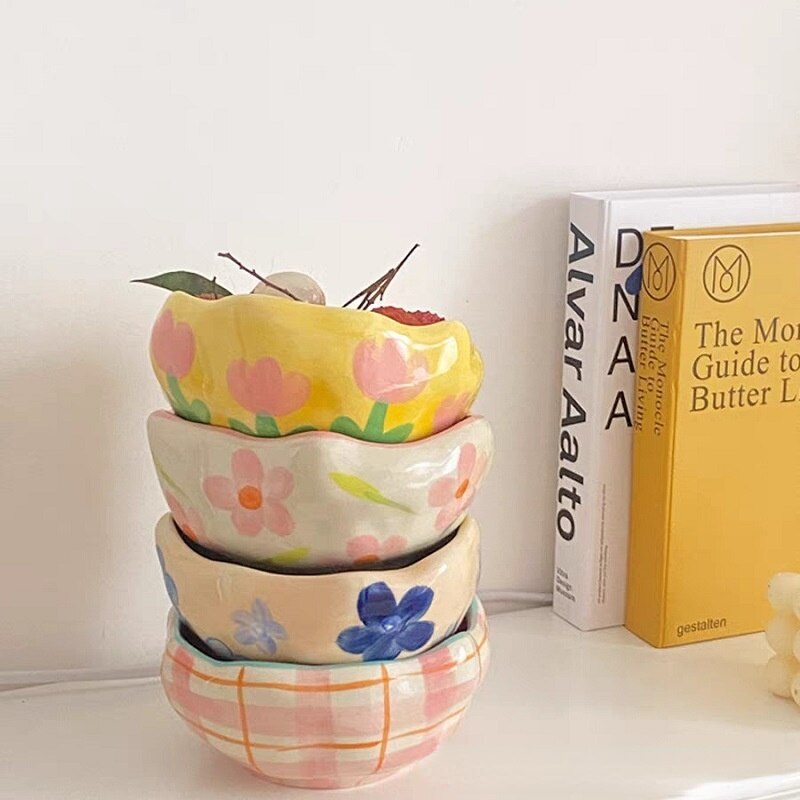 Ceramic Floral Painted Bowl