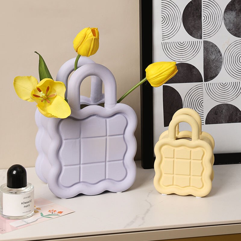 pastel coloured vase
