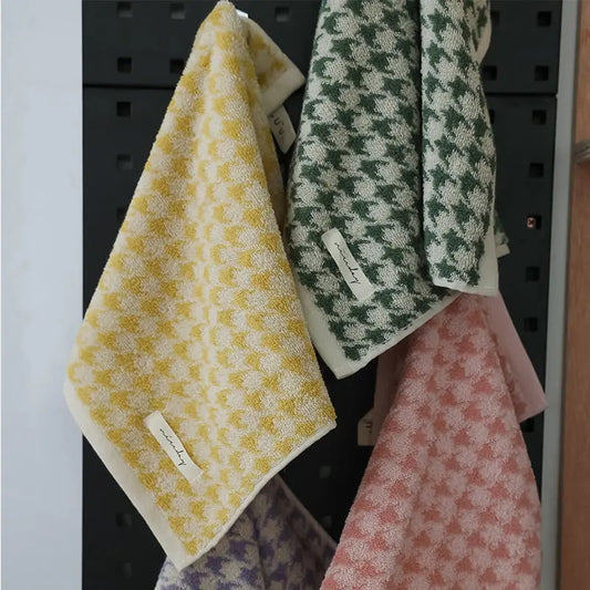 Houndstooth Pastel Cotton Towel CreativeFemininity
