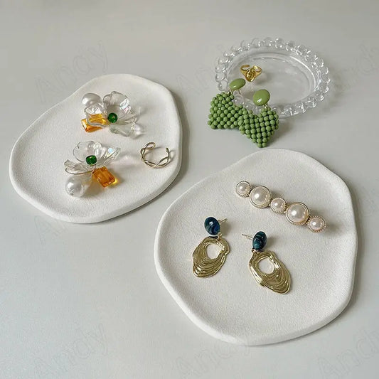 White Wavy Shape Jewellery Tray CreativeFemininity