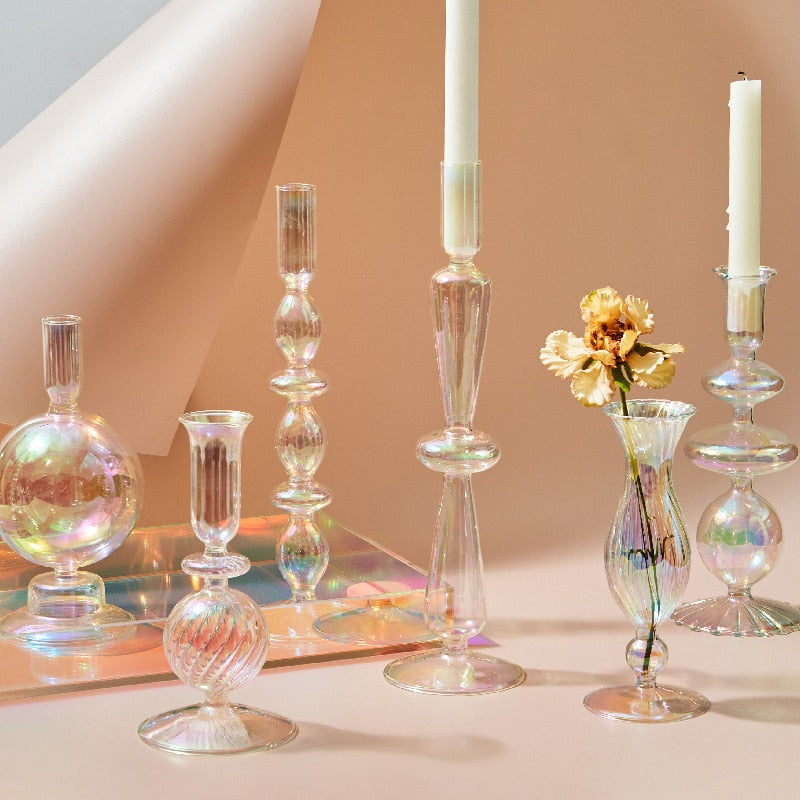 nordic mind century iridescent vases